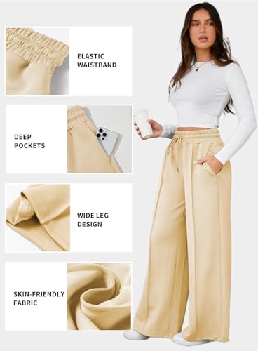 Image of Q - RIOUS Women's Wide Leg Drawstring Relaxed Fit Trouser