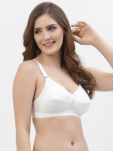 Image of Floret Women's Pure Cotton-Fabric Non Padded & Non-Wired Cut & Sew /Full Coverage Bra