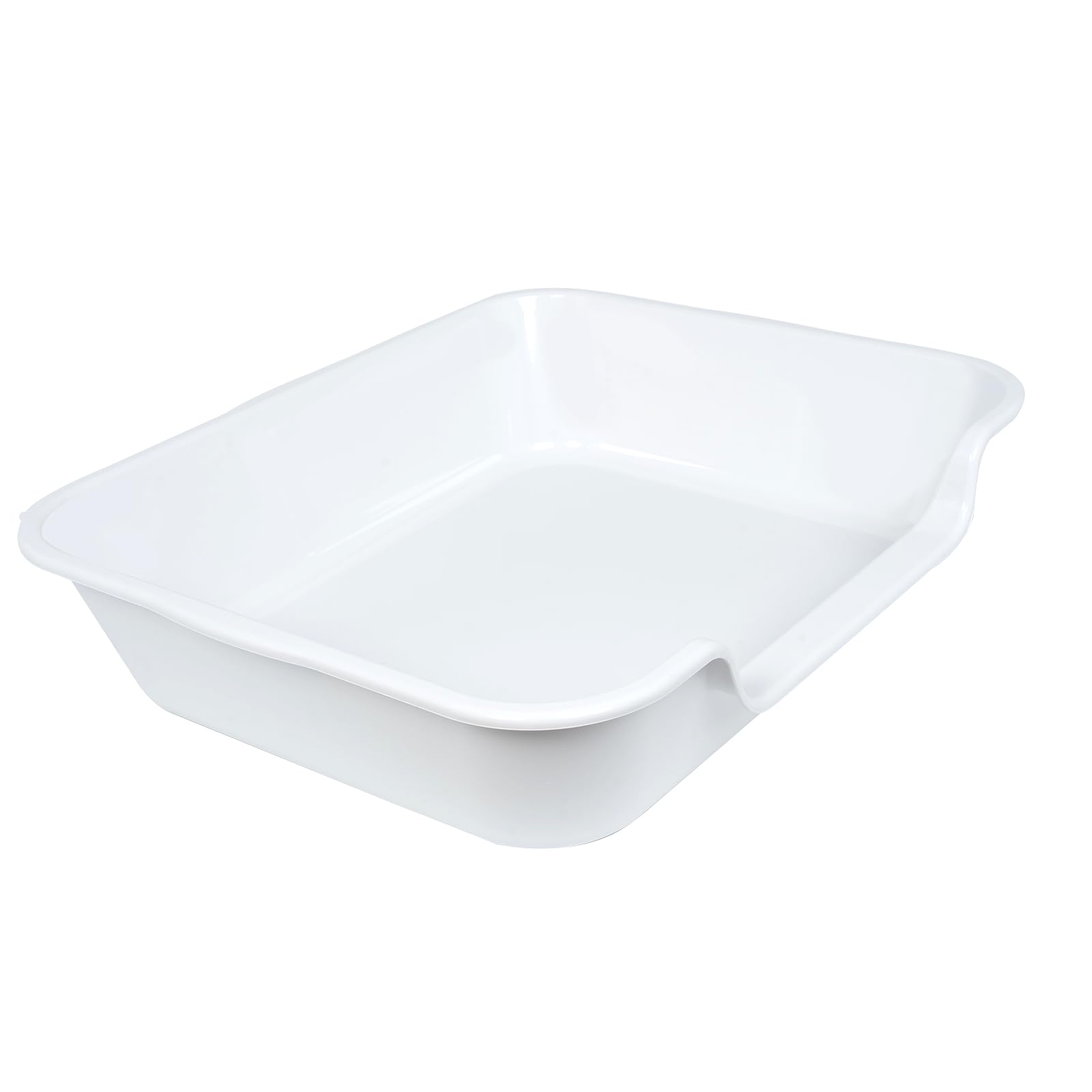 1 Pack Extra Large Dog Litter Box Pan Tray (ABS Material), Low Entry Jumbo Senior Litter Boxes for Multiple Kitten Big Cats, Pet Safe Indoor Dog Potty (White, 24" L x 20" W)