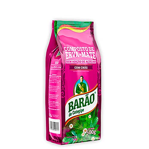 Kit 2 Ervas Mate p Chimarrão Barão Tradicional e com Chas