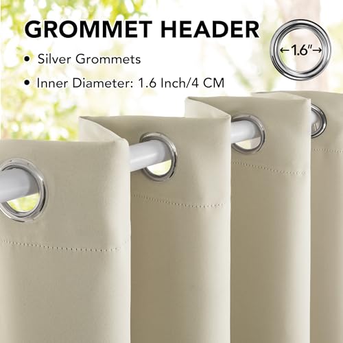Rideau imperméable contre la chaleur de terrasse beige - 3