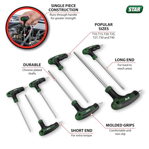 Image of Performance Tool W1713 T-Handle Stardriver Set, 7-Piece