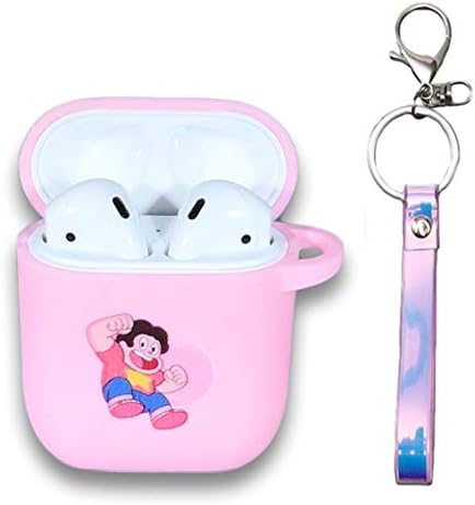 Cute AirPods Case Steven Universe. Slim Silicone Case with Keychain for Apple AirPods. Shockproof, Protective. Apple AirPods Keychain. Unisex Cartoon Steven Universe (Steven/Pink)
