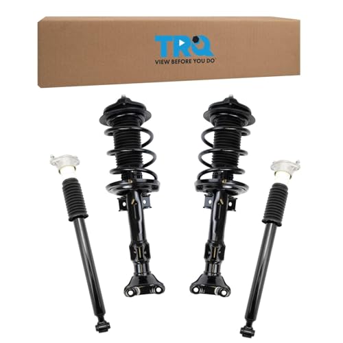 Image of TRQ Front and Rear Complete Strut Assembly & Shock Absorber Kit Complete Strut & Coil Spring Assembly Compatible with 2010-2014 Mercedes-Benz E350 2015-2017 E400 RWD Rear Wheel Drive