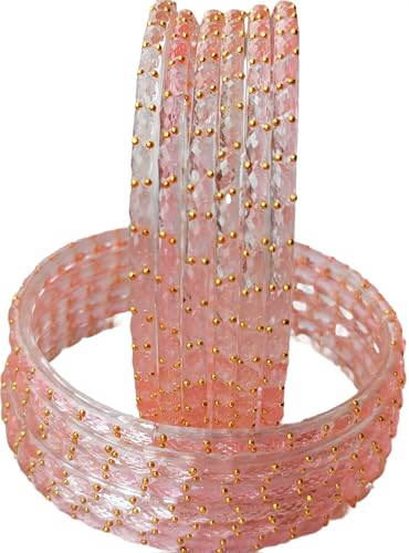 Image of JPS Plain and Glossy Finished Raindrop Glass Bangles Set for Women & Girls | Traditional Ethnic Chudi for Wedding, Party & Regular- Set of 12 Pcs of One Colour | Wedding Special
