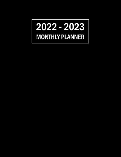 2022-2023 Two Year Monthly Planner: 2 Year Monthly Planner Calendar Organizer, January 2022 to December 2023 , 24 Months, Elegant Minimalist Classic Black Cover