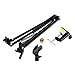 Moukey MMs-1 Microphone Arm, Upgraded Mic Arm Microphone Stand Boom Suspension Stand with Anti-Slip Clip For Blue Yeti Snowball Shure and Other Microphones