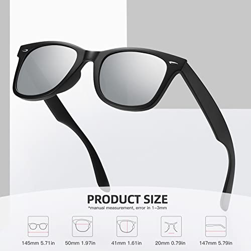 Image of MEETSUN Polarized Sunglasses for Women Men Classic Retro Square Frame Driving Sun Glasses UV Protection