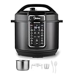 Midea 12-in-1 Electric Pressure Cooker, 8 Quarts, 12 Presets, Multi-Functional Programmable Slow Cooker, Rice Cooker, Steamer, Sauté Pan, Yogurt Maker, and More, Stainless Steel