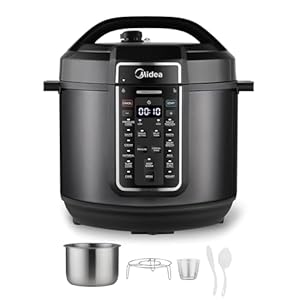 Midea 12-in-1 Electric Pressure Cooker, 8 Quarts, 12 Presets, Multi-Functional Programmable Slow Cooker, Rice Cooker, Steamer, Sauté Pan, Yogurt Maker, and More, Stainless Steel