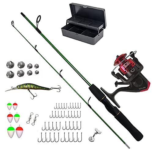 Kit De Pesca Vara 1,20m c/Molinete + Acessórios e Estojo