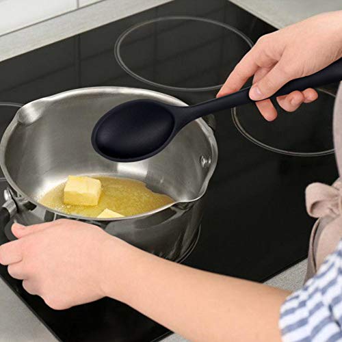 Kuscor 4 Pieces Silicone Slotted And Solid Spoons Nonstick Heat Resistant Mixing Spoon Set Cooking Spoon For Home Kitchen Mixing, Serving And Stirring Tools #TOP6