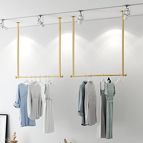 Support à vêtements moderne en U suspendu au plafond en métal - 3