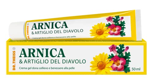 Dr Theiss Crema Arnica e Artiglio Del Diavolo 50 ml - Pomata Gel che Dona Sollievo e Benessere Alla Pelle del Corpo, Prima e Dopo Sport e Allenamento, Sia Donna che Uomo