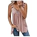 Damenmode Sexy ärmellose Weste mit V-Ausschnitt Solid Tops T-Shirt Weste Tank Top Shirt Hemden 69 - Pink Medium