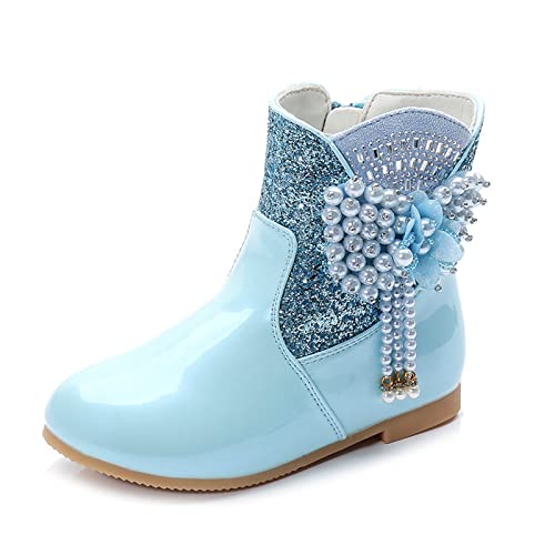 Toddler Ankle Shoes Short Boots Winter Plush Cotton Boots High Heel Lace Bowknot Side Zipper Lined Tall Winter Boots2