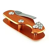 VERY100 Aluminum Key Holder Clip Folder Multi-use EDC Pocket Tool (Orange)