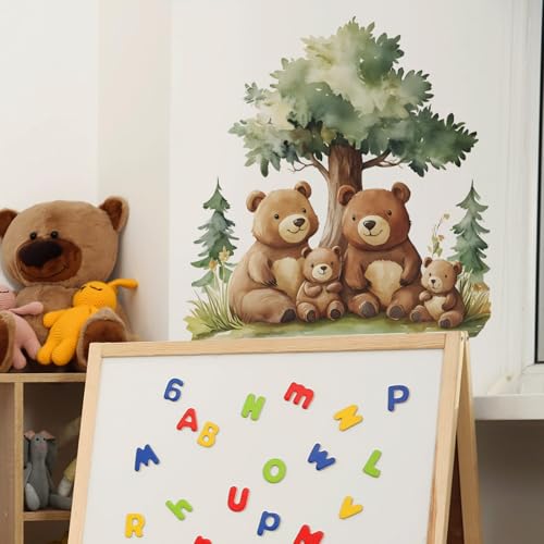 Vinilo decorativo adhesivo de oso para pared, impermeable miniatura 5