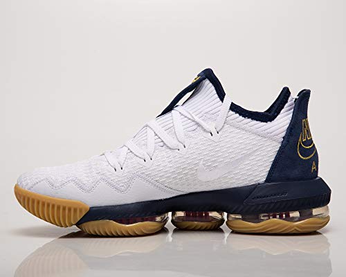Nike Lebron 16 Low Basketball Shoes (M13/W14.5, White/Gold)