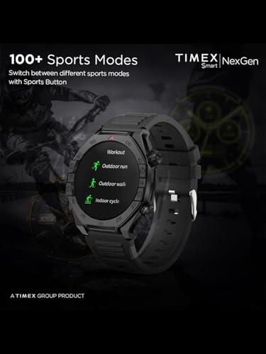 Image of TIMEX Smart NexGen 1.43 inch(3.6cm) AMOLED Display with Functional Crown and BT Calling Smartwatch for Unisex - TWTXW702T