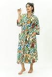 Cotton Kimono Bath Robes Indian Printed Fabric Beach Wear Dressing Kimono Gown Kimono Dress Robe For