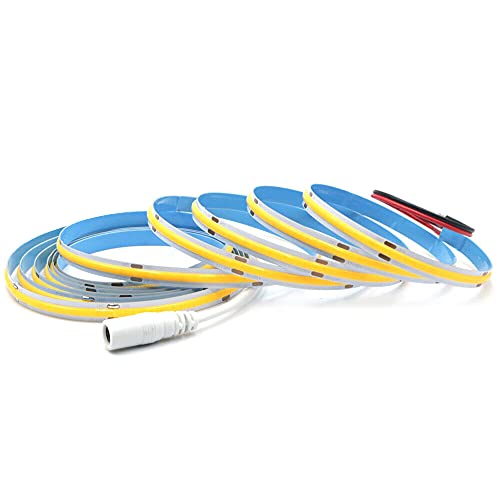 Arotelicht 2m COB LED-Strip 12V Warm Wit 3000K COB LED-verlichting zonder adapters Dimbaar Hoge Dichtheid COB LED Licht 320LEDs/m IP20 voor Slaapkamer Keuken Interieur Decoratie
