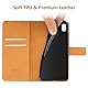 Hianjoo Hülle Kompatibel für Samsung Galaxy A10, Handyhülle Tasche Premium Leder Flip Wallet Case Kompatibel für Samsung Galaxy A10 [Standfunktion/Kartenfächern/Magnetic Closure Snap], Schwarz