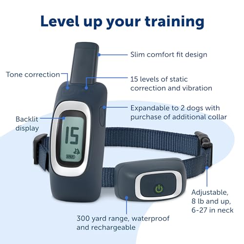 PetSafe 300 Yard Remote Training Collar – Choose from Tone, Vibration, or 15 Levels of Static Stimulation – Medium Range Option for Training Off Leash Dogs – Waterproof and Durable – Rechargeable - Image 5