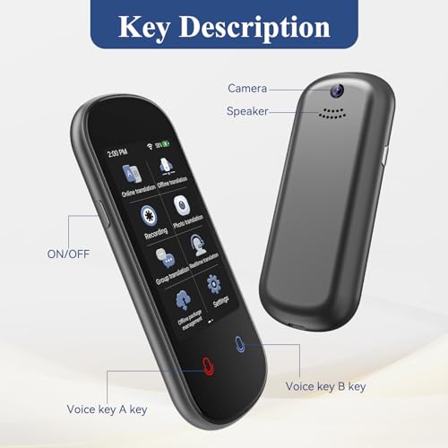 Language Translator Device, 2024 Two-Way AI Voice Translator for Voice/Text/Offline/Photo Translation 138+ Language Online Translation Portable Tow Way Translator Device for Business Learning Travel 9 Language Translator Device, 2024 Two-Way AI Voice Translator for Voice/Text/Offline/Photo Translation 138+ Language Online Translation Portable Tow Way Translator Device for Business Learning Travel - Image 7