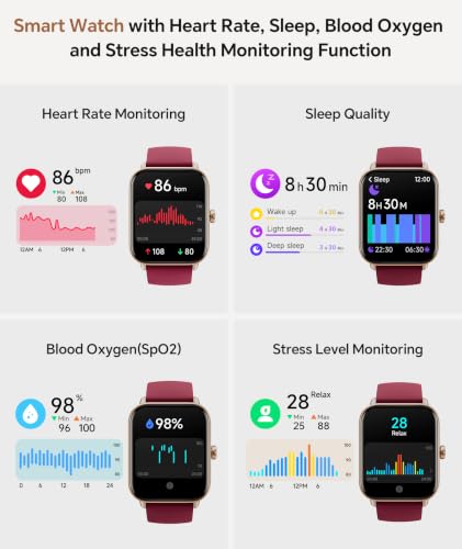 Image of Quican Smart Watches for Women, 1.8 inch Smart Watch for Android Phones /iPhones