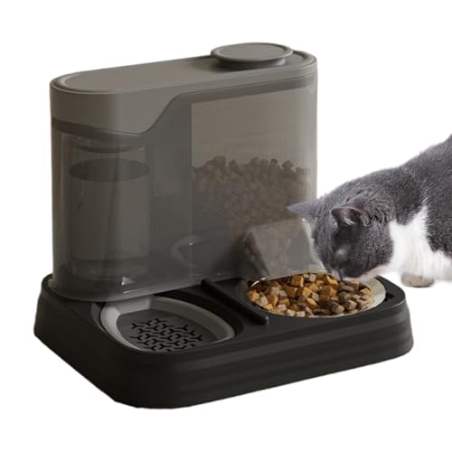 Distributeur automatique pour chats : grande capacité nourriture 2 en 1
