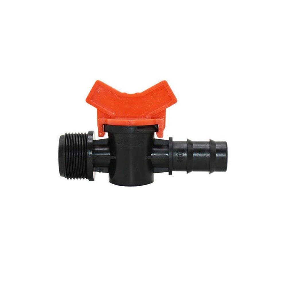 Equipos de riego automático 16mm 20mm Manguera de jardín del Grifo con Rosca Macho 3/4 1/2 3/4 Manguera de la válvula de riego de la grúa Grifo de riego Regulador de 30 PC (Size : 20mm Hose)