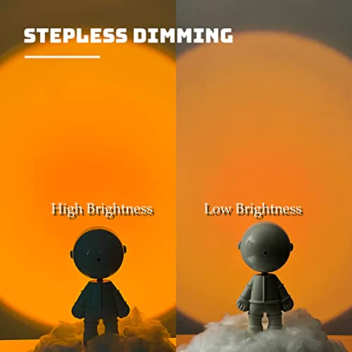 Luubeibei Sunset Lamp Projector, Spaceman Statue Astronaut Ornament Led Night Light Projection Lamp Touch Control 360° Rotation Rechargeable Ambient Light For Gift, Photography, Bedroom Room Decor #TOP2