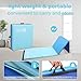 Modern-Depo Gymnastics Mat 8'x2'x2 Foldable Floor Tumbling Mats with Carrying Handles, Four Fold Thick Exercise Fitness Mat for Home Gym Workout Aerobics Stretching Yoga Pilates, Blue