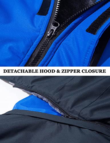 Biylaclesen Ski Jackets For Men Snow Jacket Outdoor Jacket Winter Warm Hiking Jacket Camping Jacket Insulated Fleece Outwear Hooded #TOP4