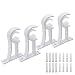 Lot de 4 supports de tringle à rideaux, blancs et résistants avec vis, crochets de rideaux pour supports de rideaux muraux pour tringle à rideaux de 3 à 3 cm