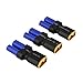 LINSYRC 5-Pack XT60 Male Connector to EC5 Female Connector Adapter Plug for RC Lipo Battery