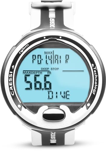 Foto von Cressi Leonardo - Premium Tauchcomputer Air / Nitrox und Tiefenmesser Modi - WEEE NR. DE 13961704, Schwarz/Weiß, Einheitsgröße