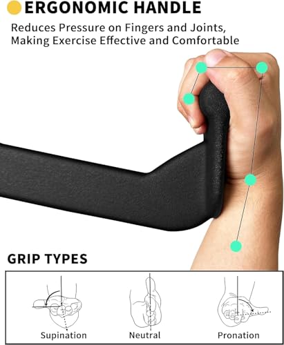 Image of LAT Pulldown Attachments - Mag Grips - Pull Down Bar - Cable Machine Rubber Coated Handles for Comfort and Grip(Pull Back Handle)