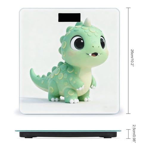 Báscula digital de baño Cute Dino con pantalla LCD miniatura 2