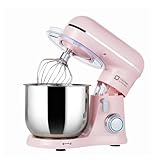 Kitchen in the box Kompakte Küchenmaschine 3,5 L, Rührmaschine & Knetmaschine mit 10 Geschwindigkeiten, Leichte Teigmaschine mit Knethaken, Rührhaken & Schneebesen, ideal für kleine Küchen, Rosa