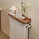 Leaceuv Balda Radiador,Estante Radiador,Maciza de Pino,Soporte radiadors Pared,Cubre-Radiadores Flotantes Modernos,Capacidad de Carga 30 Kg,para Salón,Dormitorio,Pasillo(Brown,30x12cm/11.8x4.7in)