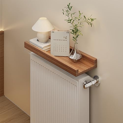 Leaceuv Tablette pour Radiateur,Etagere Radiateur à Poser,Support étagère sur radiateurs,Peut Placer des Décorations,pour Maison,Bureau,Couloir,Salon,Chambre à Coucher(Brown,30x12cm/11.8x4.7in)