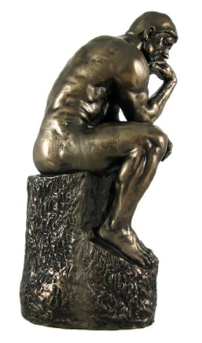 Rodin The Thinker Estatua Figura Masculina Desnuda miniatura 2