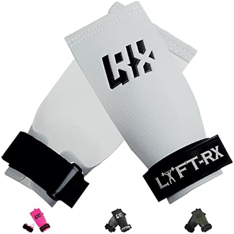 LYFT-RX Carbon Fiber Hand Grips for Crossfit, Weightlifting, Gymnastics, Pullup, Muscle Ups - No Hole Fingerless Grip, Men & Women Lift Gloves, Protects Palms & Enhances Grip