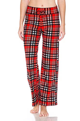 Image of Leggings Depot Women's Wide Leg Drawstring Pajama Pants for Lounge, Sleep | Soft, Breathable Poly-Span, Drawstring Waist, Comfy, Casual, Yoga, Everyday