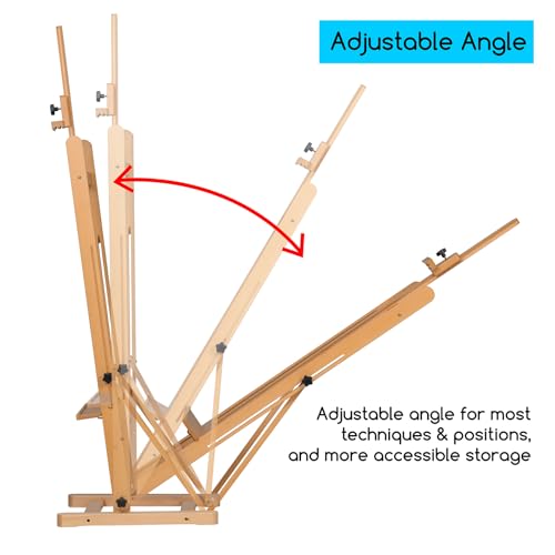 MEEDEN Classic Art Easel for Painting: Solid Beech Wood H‑Frame Easel by MEEDEN - Used condition - Image 4