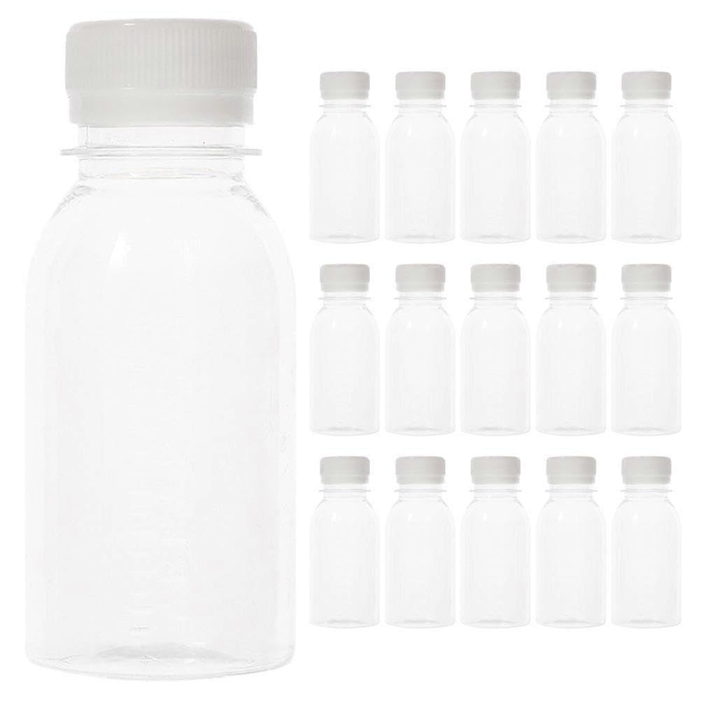 JOYHAPPST 20Pcs Milk Bottles Transparent Juice Bottles Leakproof Milk Bottles Portable Beverage Bottles