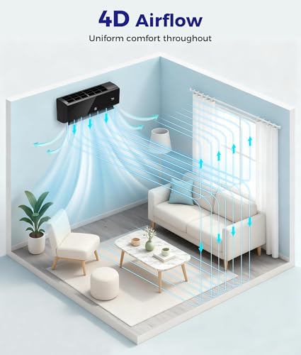 Image of Mini Split Ac /Heating System - 12000 BTU Mini Split Air Conditioner with Heat Pump Wifi Enabled Inverter, 20 SEER2 115V Energy Efficient Precharged DIY Split Ac Unit Up to 750 Sq.Ft