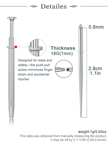 Longita Horseshoe Nose Ring for Women Double Gem Horse Shoe Nose Ring Hoop 18g Surgical Steel Silver Cartilage Helix Tragus Earring Hoops Labret Lip Piercing Jewelry Small Septum Rings 18 Gauge 4pcs - Image 8